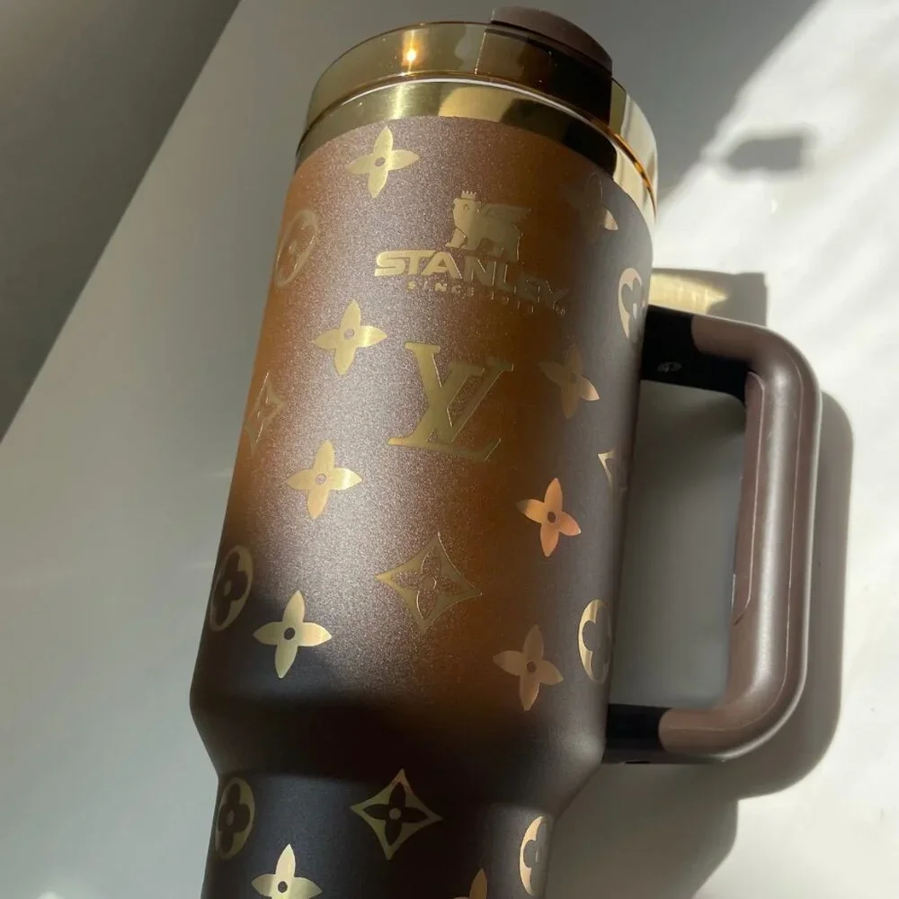 💗 Birthday Anniversary Graduation Stanley LV Brown Tumbler w/ Gem Bonus 💗 - Picture 5 of 7